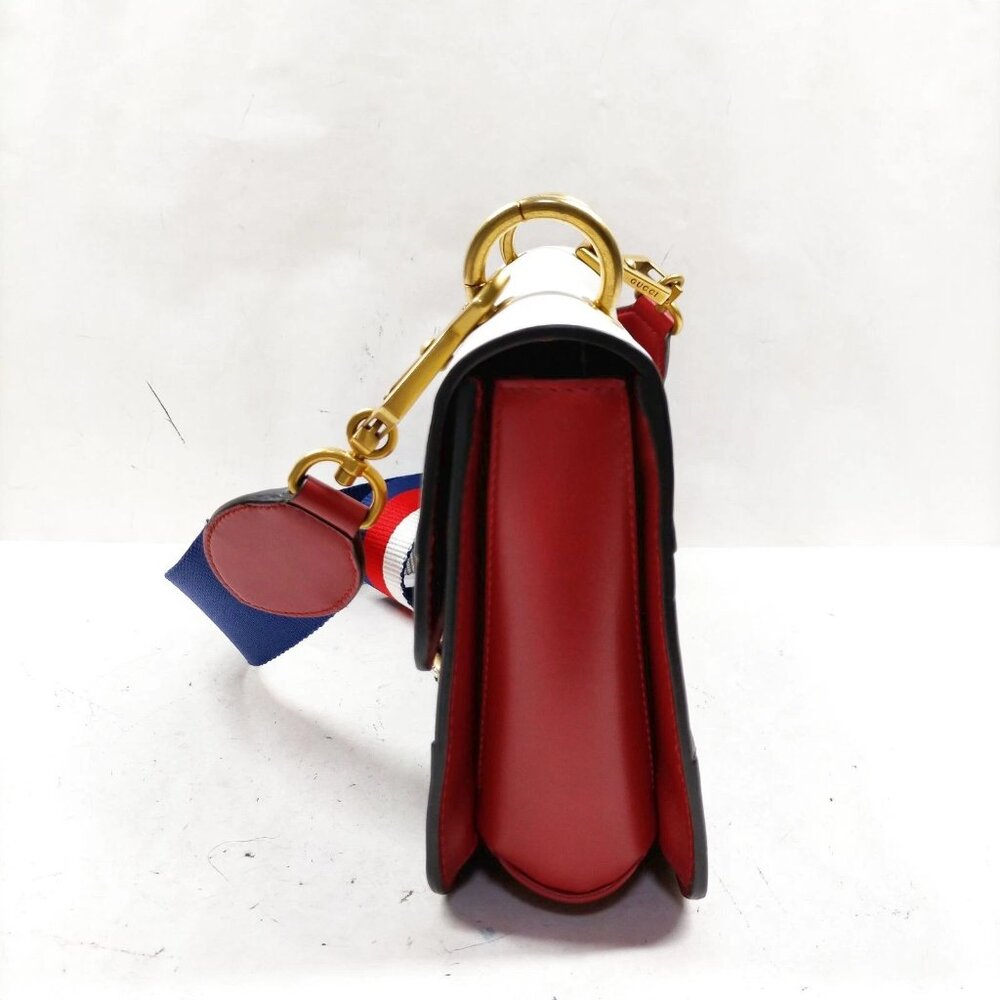 Gucci Sherry Line Red Leather Shoulder Bag mon875-101325 - Picture 3 of 16